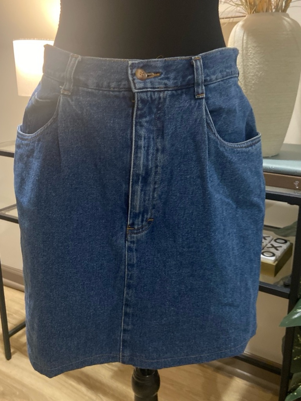 Eddie Bauer Blue Denim Mini Skirt